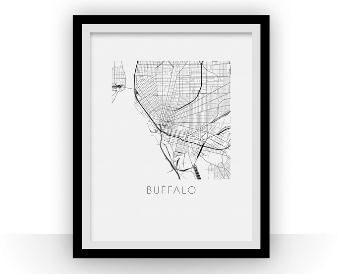 Buffalo Map Print