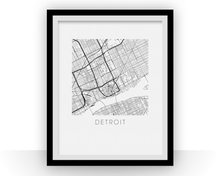 Load image into Gallery viewer, Detroit Map Print
