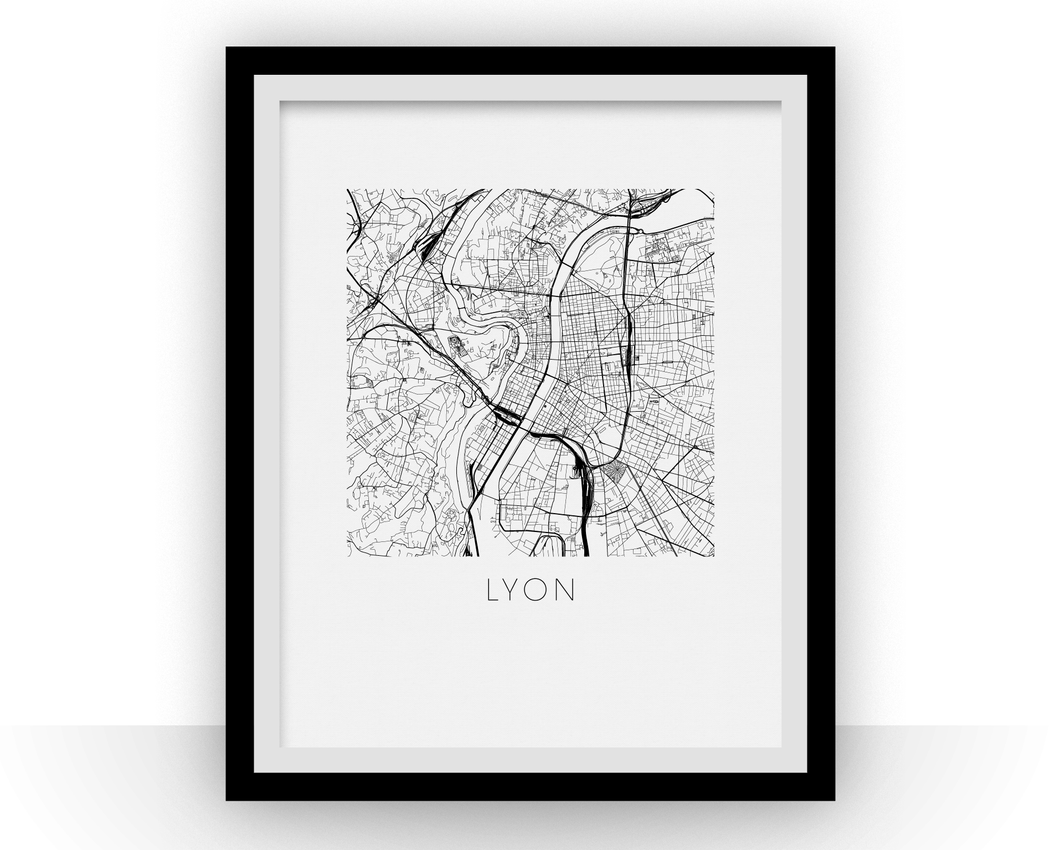 Lyon Map Print