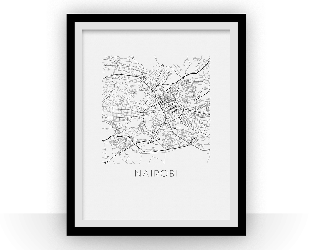 Nairobi Map Print