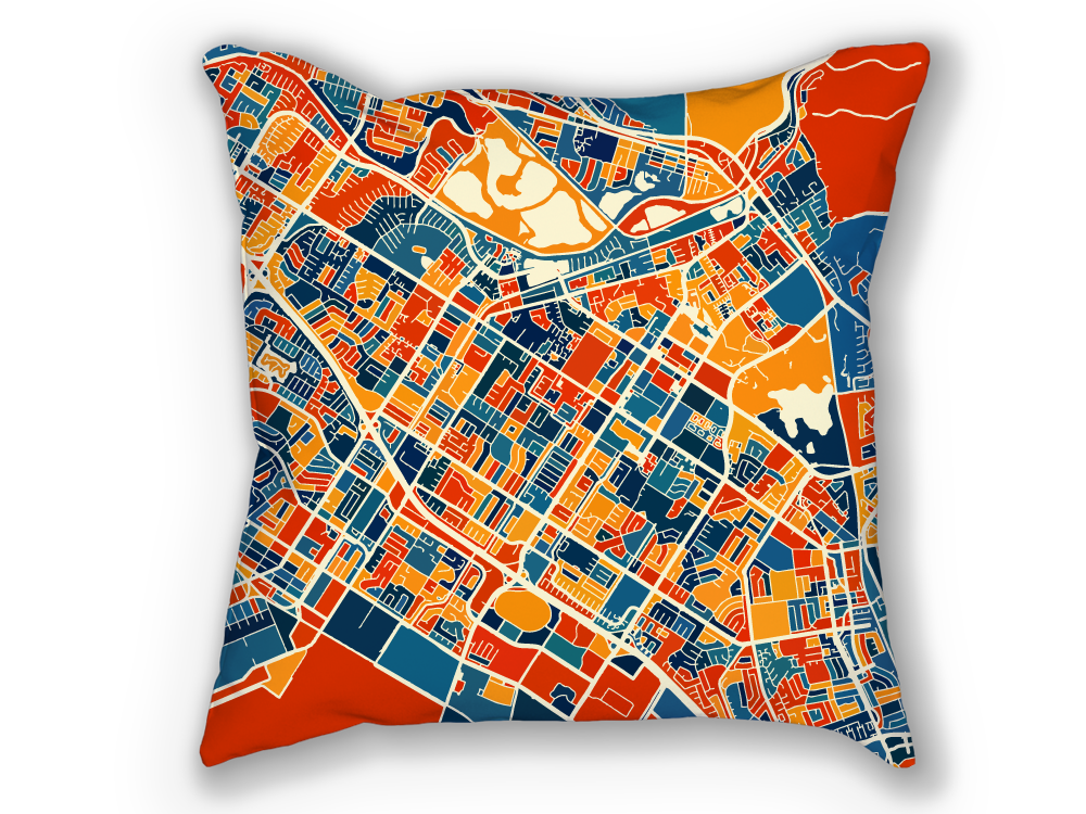 Fremont Map Pillow - California Map Pillow 18x18
