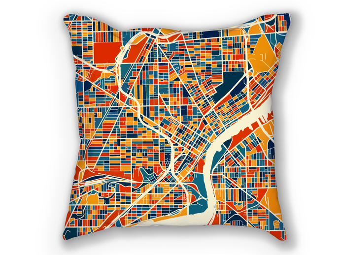 Toledo Ohio Map Pillow - Usa Map Pillow 18x18