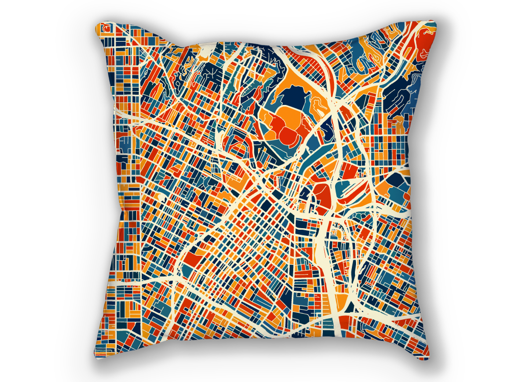 Los Angeles Map Pillow - La Map Pillow 18x18