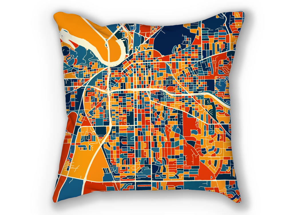 Montgomery Map Pillow - Alabama Map Pillow 18x18
