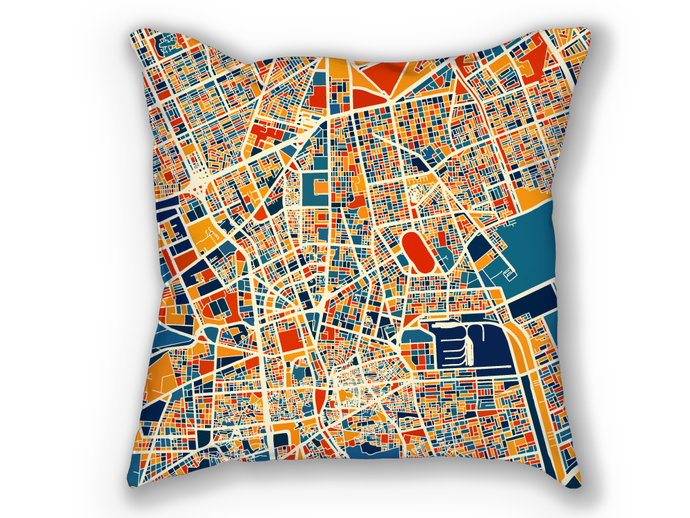 Riyadh Map Pillow - Saudi Map Pillow 18x18