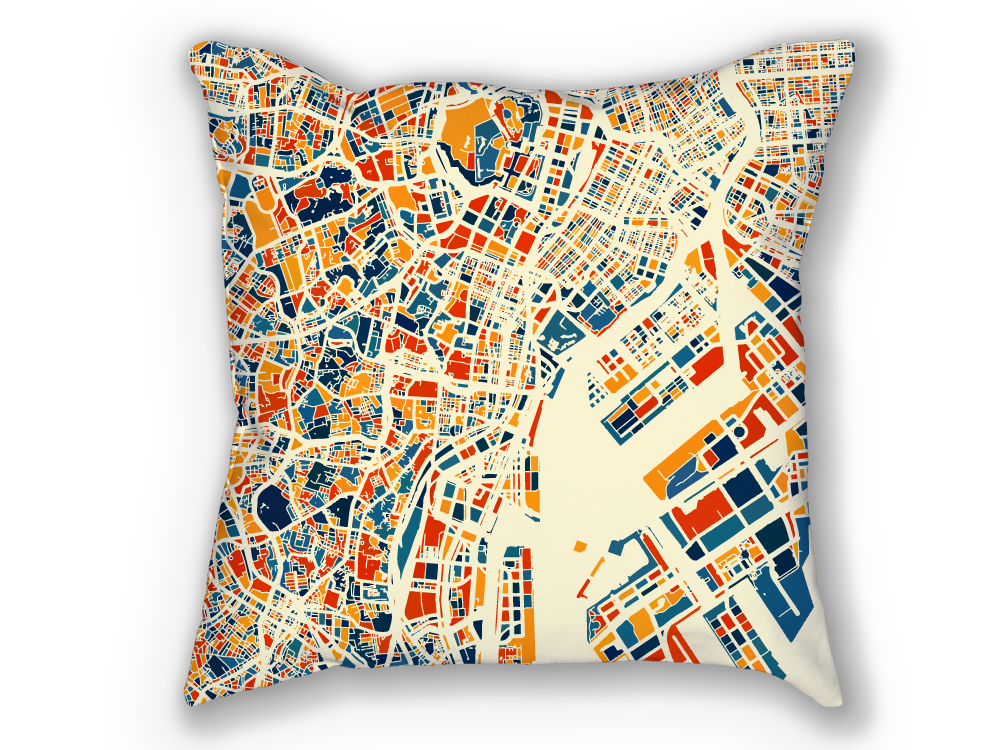 Tokyo Map Pillow - Japan Map Pillow 18x18