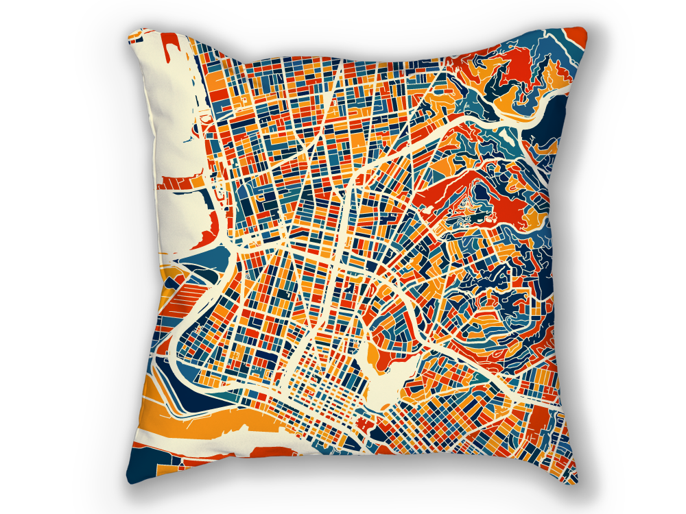Oakland Map Pillow - California Map Pillow 18x18