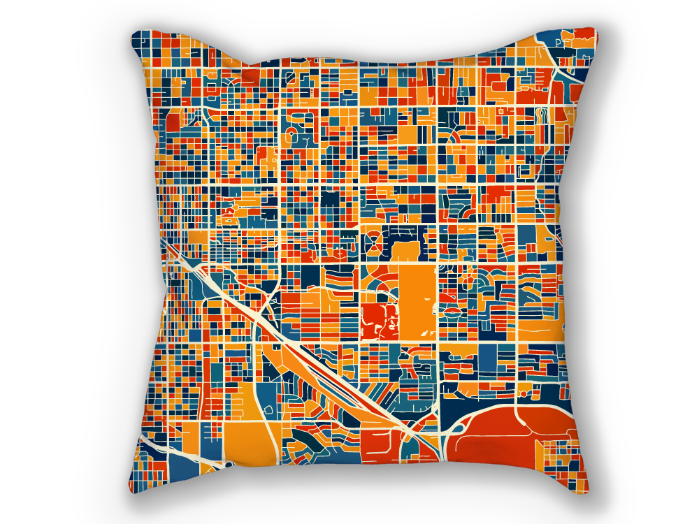 Tucson Map Pillow - Arizona Map Pillow 18x18