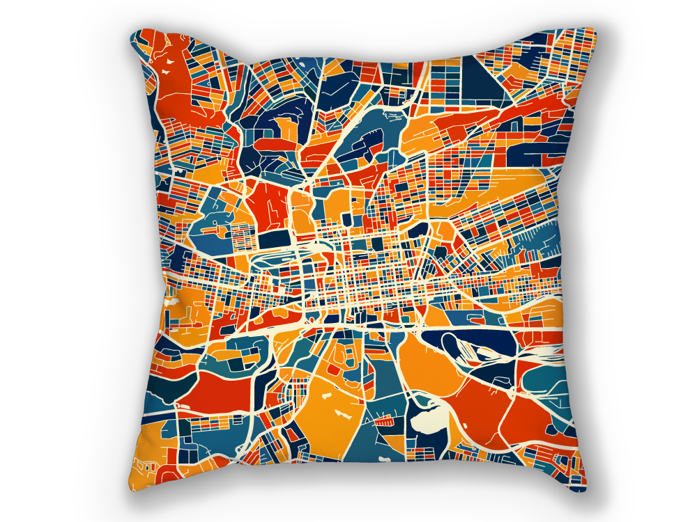 Johannesburg Map Pillow - South Africa Map Pillow 18x18