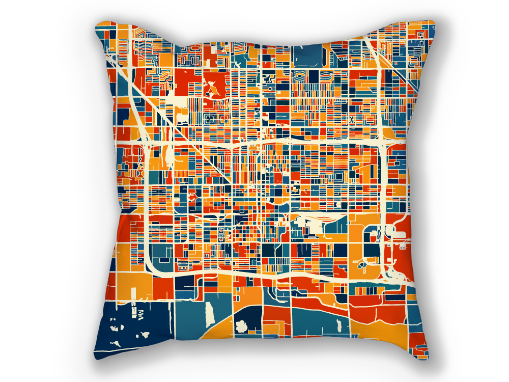 Phoenix Map Pillow - Arizona Map Pillow 18x18