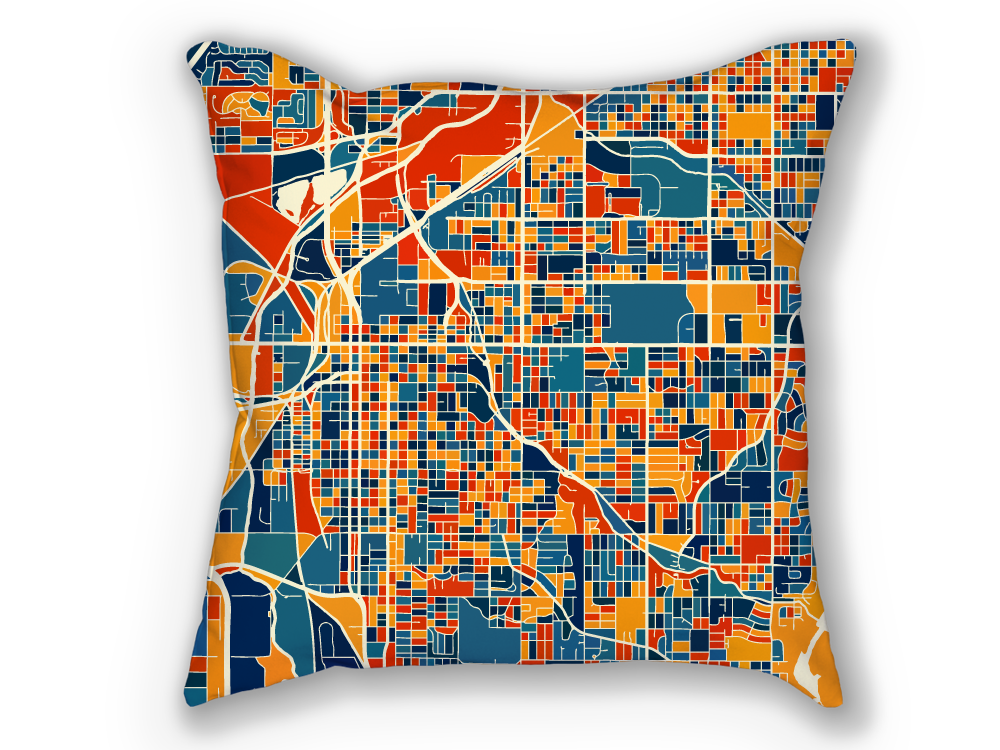 Lincoln Map Pillow - Nebraska Map Pillow 18x18