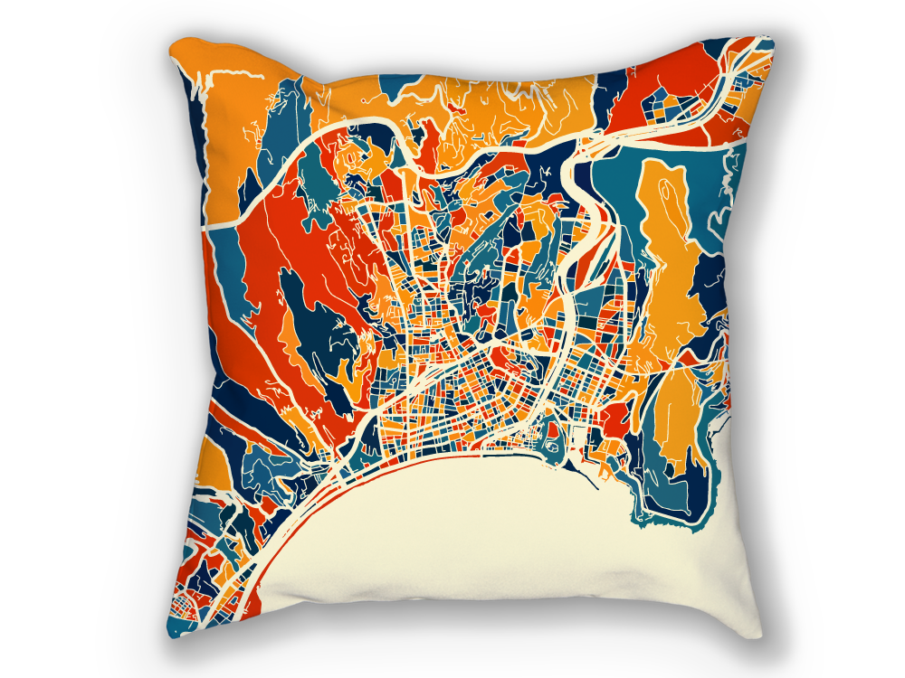 Nice Map Pillow - France Map Pillow 18x18