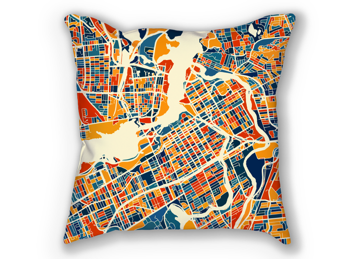 Ottawa Map Pillow - Ontario Map Pillow 18x18