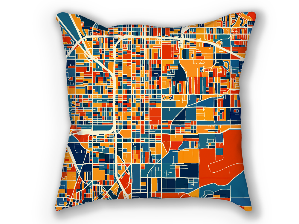 San Bernardino Map Pillow - Usa Map Pillow 18x18