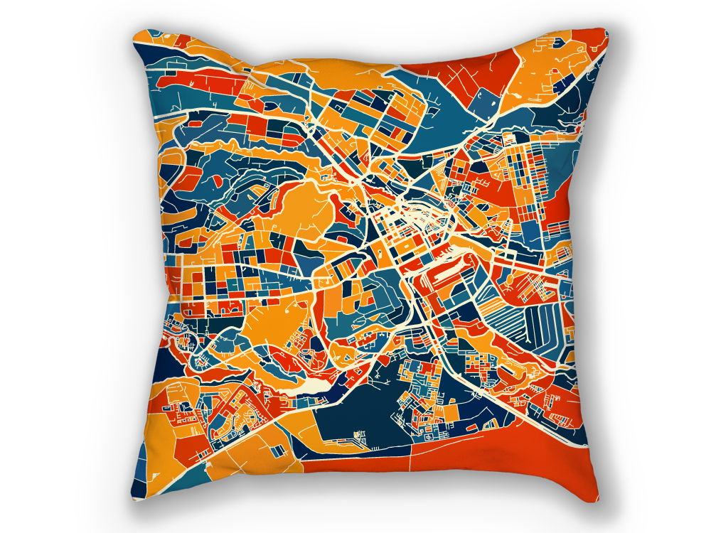 Nairobi Map Pillow - Kenya Map Pillow 18x18