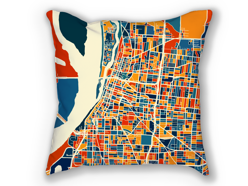 Memphis Map Pillow - Tennessee Map Pillow 18x18