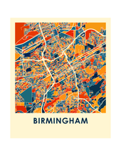 Load image into Gallery viewer, Birmingham Alabama Map Print - Full Color Map Poster
