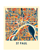 Charger l&#39;image dans la galerie, Affiche cartographique de St Paul - Style Chroma
