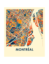 Charger l&#39;image dans la galerie, Affiche cartographique de Montréal - Style Chroma
