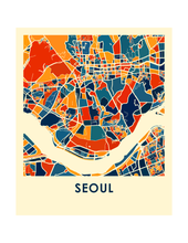Load image into Gallery viewer, Seoul Map Print - Full Color Map Poster

