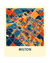 Charger l&#39;image dans la galerie, Affiche cartographique de Milton Ontario - Style Chroma
