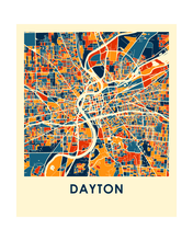 Charger l&#39;image dans la galerie, Affiche cartographique de Dayton - Style Chroma
