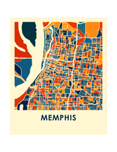 Load image into Gallery viewer, Memphis Map Print - Full Color Map Poster
