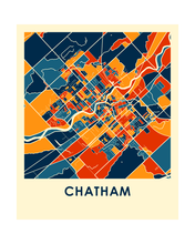 Charger l&#39;image dans la galerie, Affiche cartographique de Chatham-Kent - Style Chroma
