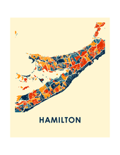 Load image into Gallery viewer, Hamilton Bermuda Map Print - Full Color Map Poster
