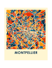 Load image into Gallery viewer, Montpellier Map Print - Full Color Map Poster
