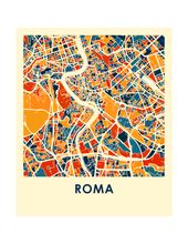 Load image into Gallery viewer, Rome Map Print - Full Color Map Poster
