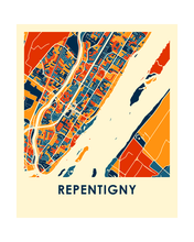 Load image into Gallery viewer, Repentigny Quebec Map Print - Full Color Map Poster
