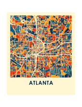 Charger l&#39;image dans la galerie, Affiche cartographique de Atlanta - Style Chroma
