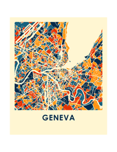 Load image into Gallery viewer, Geneva Map Print - Full Color Map Poster
