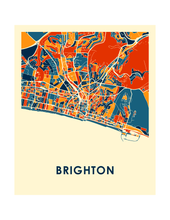 Load image into Gallery viewer, Brighton Map Print - Full Color Map Poster
