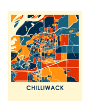 Load image into Gallery viewer, Chilliwack British Columbia Map Print - Full Color Map Poster

