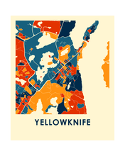 Load image into Gallery viewer, Yellowknife Map Print - Full Color Map Poster
