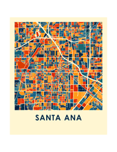 Load image into Gallery viewer, Santa Ana Map Print - Full Color Map Poster
