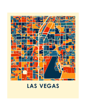Charger l&#39;image dans la galerie, Affiche cartographique de Las Vegas - Style Chroma
