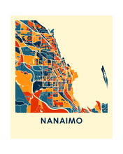 Load image into Gallery viewer, Nanaimo British Columbia Map Print - Full Color Map Poster
