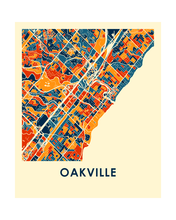 Load image into Gallery viewer, Oakville Ontario Map Print - Full Color Map Poster
