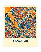 Load image into Gallery viewer, Brampton Ontario Map Print - Full Color Map Poster
