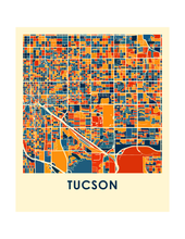 Charger l&#39;image dans la galerie, Affiche cartographique de Tucson - Style Chroma
