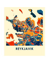 Load image into Gallery viewer, Reykjavik Map Print - Full Color Map Poster
