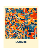 Load image into Gallery viewer, Lahore Map Print - Full Color Map Poster
