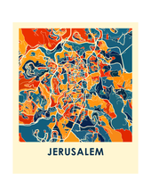 Load image into Gallery viewer, Jerusalem Map Print - Full Color Map Poster
