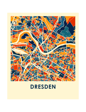 Load image into Gallery viewer, Dresden Map Print - Full Color Map Poster
