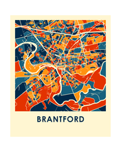 Load image into Gallery viewer, Brantford Ontario Map Print - Full Color Map Poster

