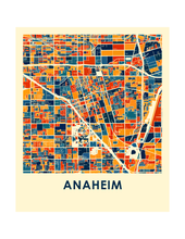 Charger l&#39;image dans la galerie, Affiche cartographique de Anaheim - Style Chroma
