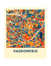 Charger l&#39;image dans la galerie, Affiche cartographique de Haddonfield NJ - Style Chroma
